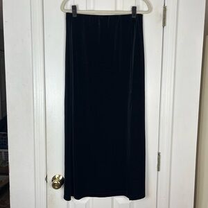 USA Vintage 80’s/90’s Carole Little Black Velvet Maxi Skirt Sz XL